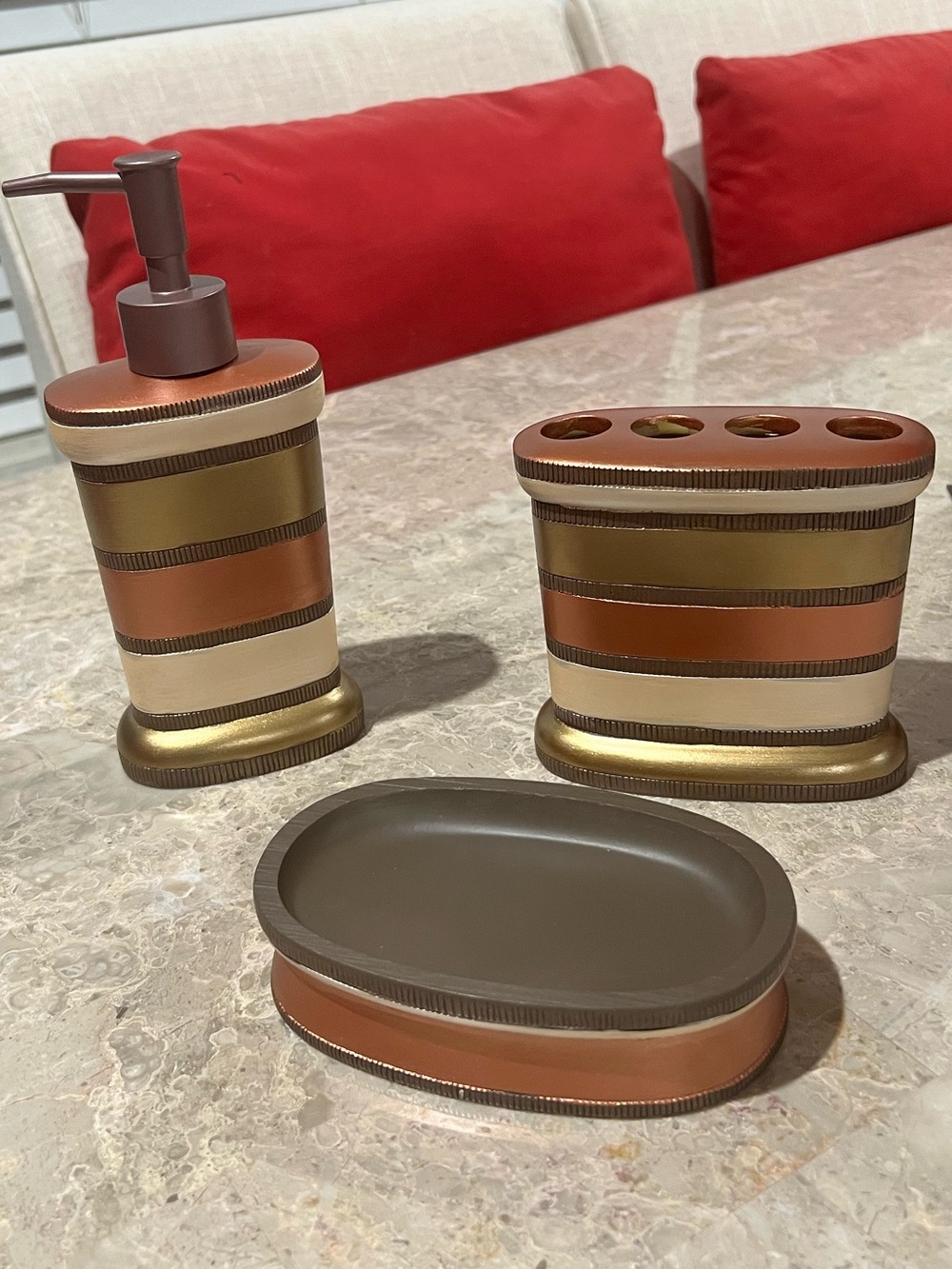 🛀 New! Contemporary Decor Unique Design Modern Bathroom Set 🧼